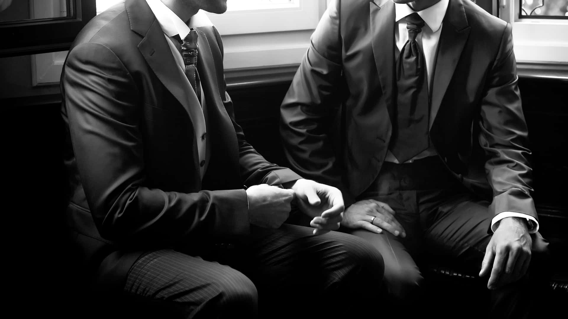 A tailor working on a suit